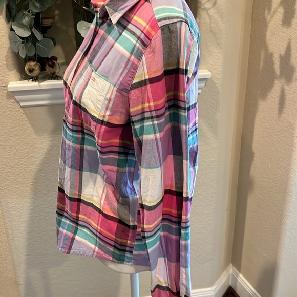 Rockies Long Sleeve Western Style Button Down Plaid Shirt Size M - Picture 4 of 16